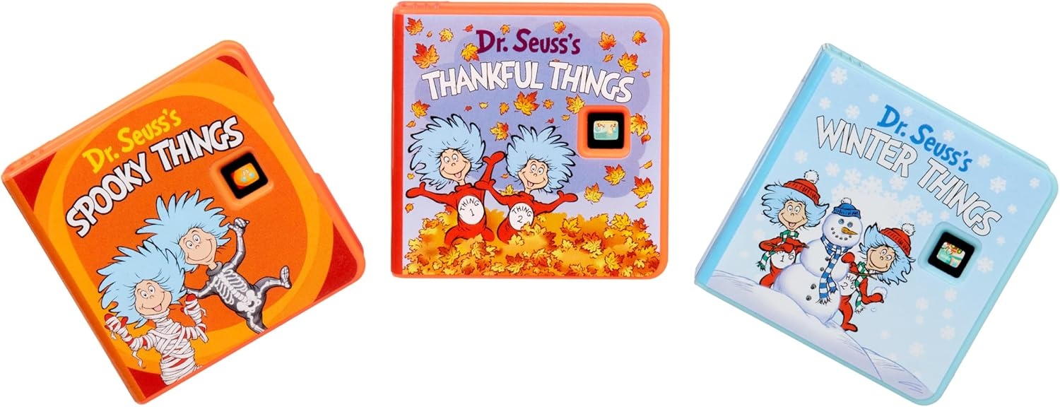 Little Tikes Story Dream Machine Dr. Seuss Thing 1 Collection, Storytime, Books, Audio Play Character, Gift and Toy for Toddlers and Kids Girls Boys Ages 3+ Years