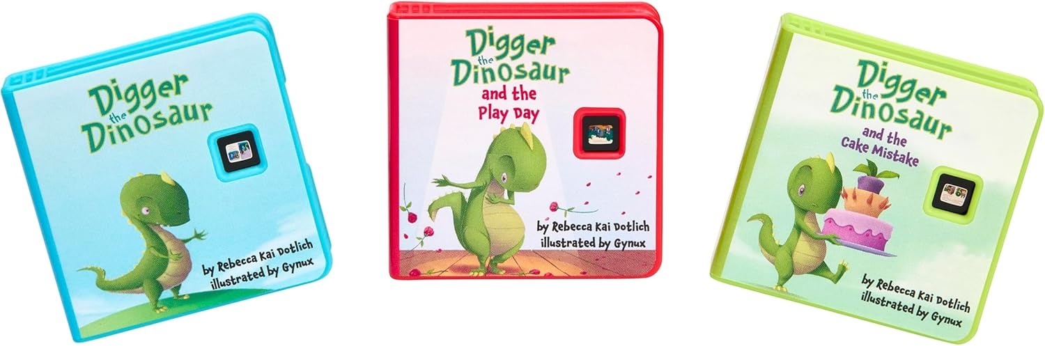 Little Tikes Story Dream Machine HarperCollins Digger the Dinosaur Collection, Storytime, Books, Audio Play Character, Gift and Toy for Toddlers and Kids Girls Boys Ages 3+ Years