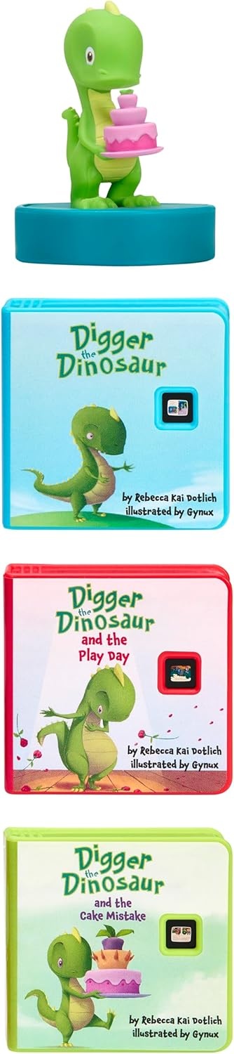Little Tikes Story Dream Machine HarperCollins Digger the Dinosaur Collection, Storytime, Books, Audio Play Character, Gift and Toy for Toddlers and Kids Girls Boys Ages 3+ Years
