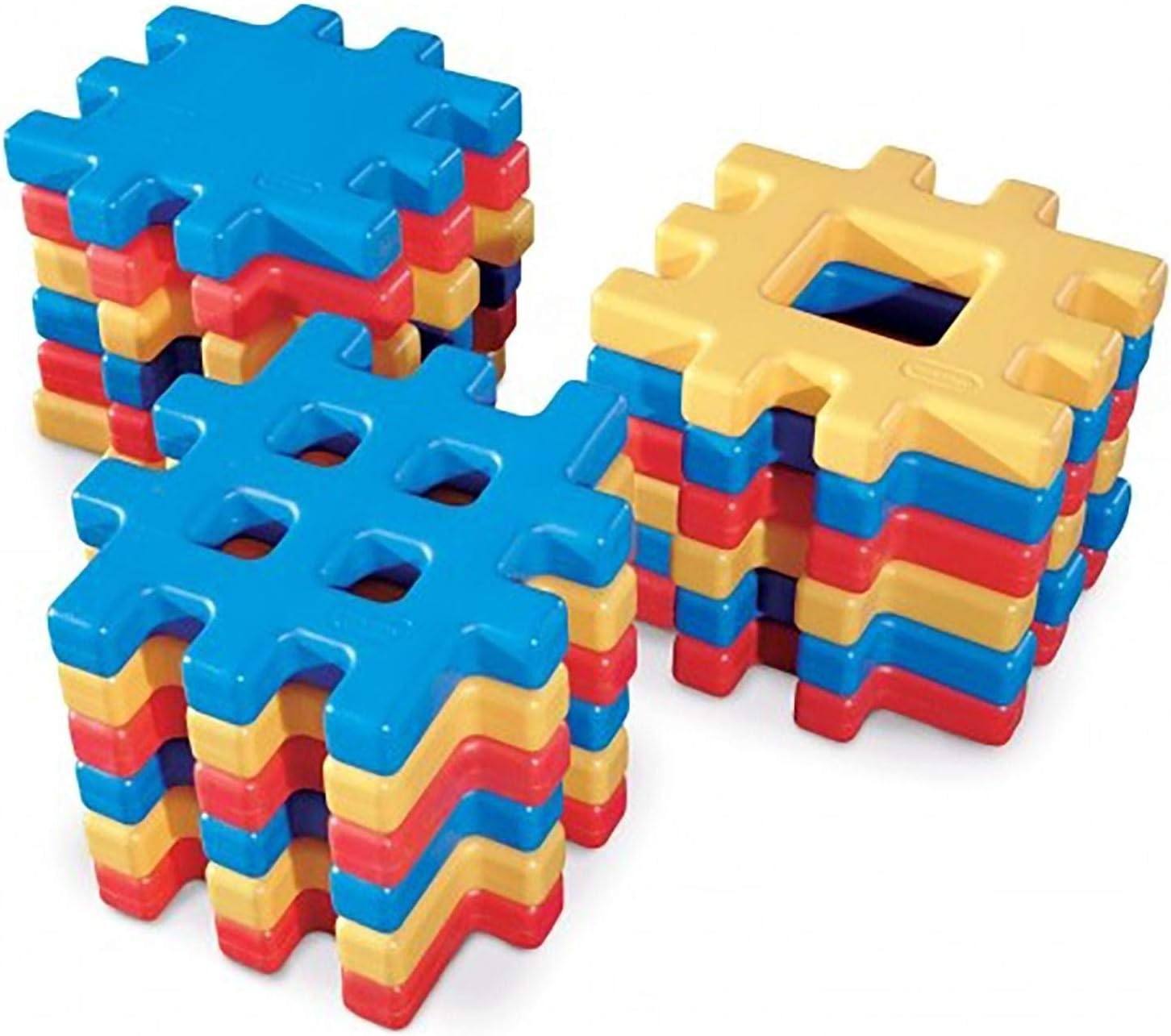 Little Tikes Big Waffle Block Set – 18 pieces, Blue/Red/Yellow(Big Waffle Block Set)