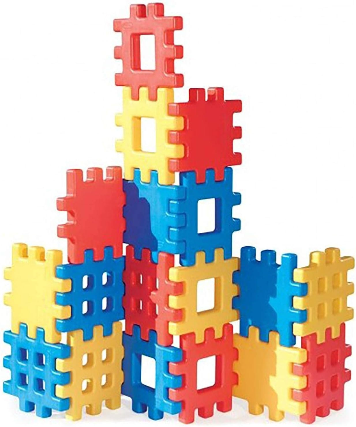 Little Tikes Big Waffle Block Set – 18 pieces, Blue/Red/Yellow(Big Waffle Block Set)