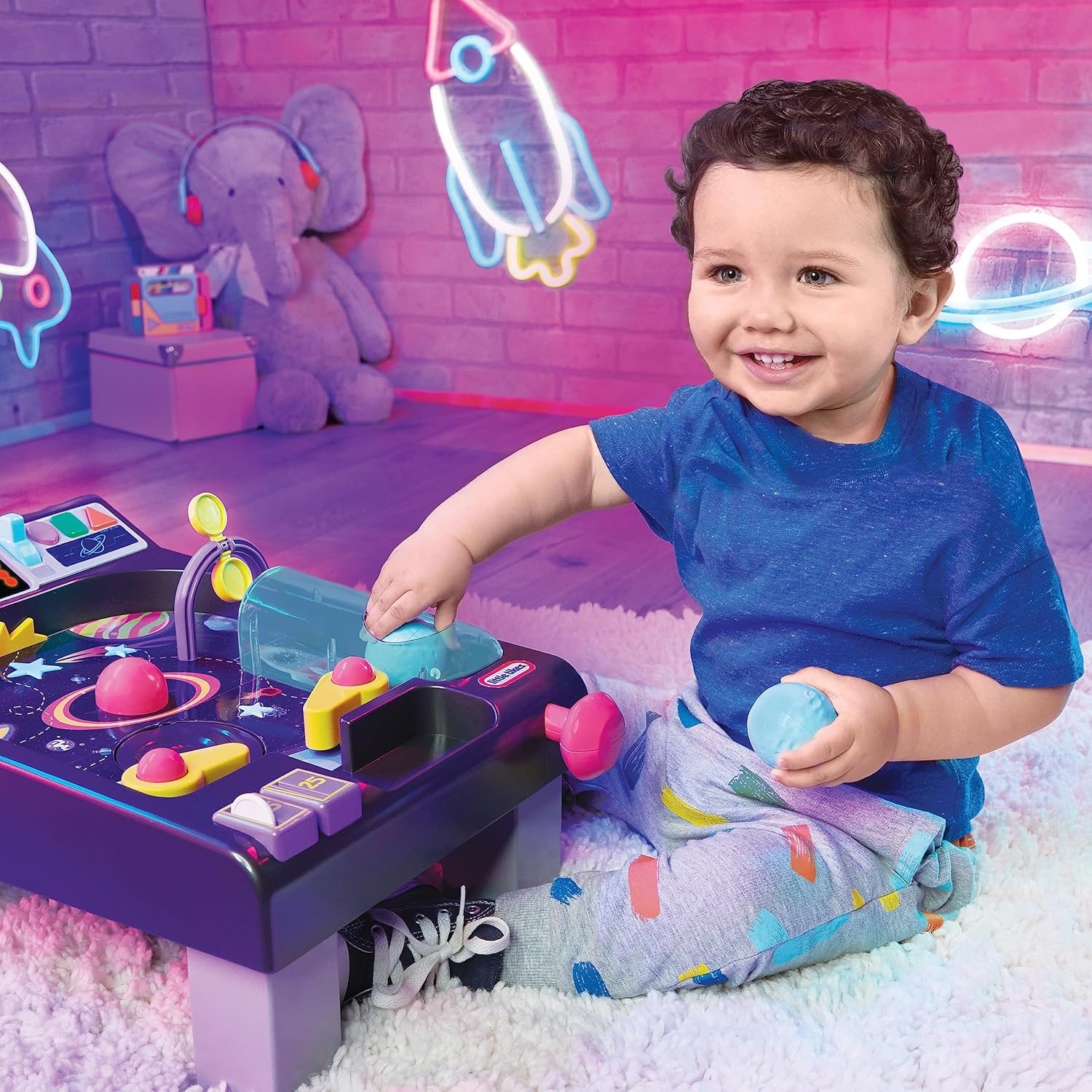 Little Tikes Old School My First Pinball Activity Table, Letters, Numbers, Planets, Counting, Sounds, Learning, Lights, Retro, Preschool Toy for Toddlers Girls Boys Ages 12 months, 1 – 2 Years