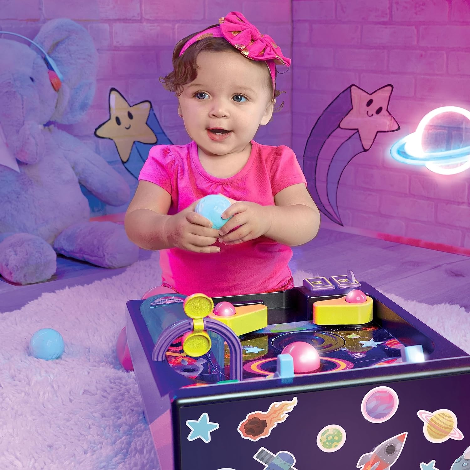 Little Tikes Old School My First Pinball Activity Table, Letters, Numbers, Planets, Counting, Sounds, Learning, Lights, Retro, Preschool Toy for Toddlers Girls Boys Ages 12 months, 1 – 2 Years