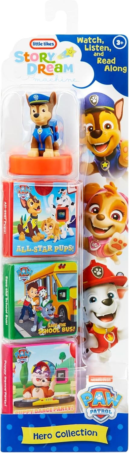 Little Tikes Story Dream Machine PAW Patrol Hero Collection, Storytime, Books, Audio Play Character, Gift and Toy for Toddlers and Kids Girls Boys Ages 3+ Years