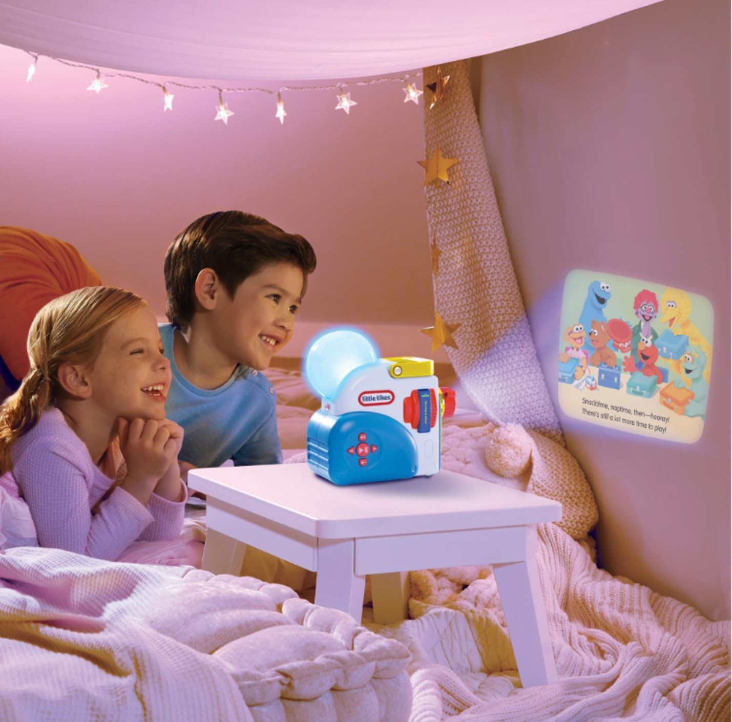 Little Tikes Story Dream Machine Sesame Street Cookie Monster & Friends Story Collection, Storytime, Books, Audio Play Character, Gift and Toy for Toddlers and Kids Girls Boys Ages 3+