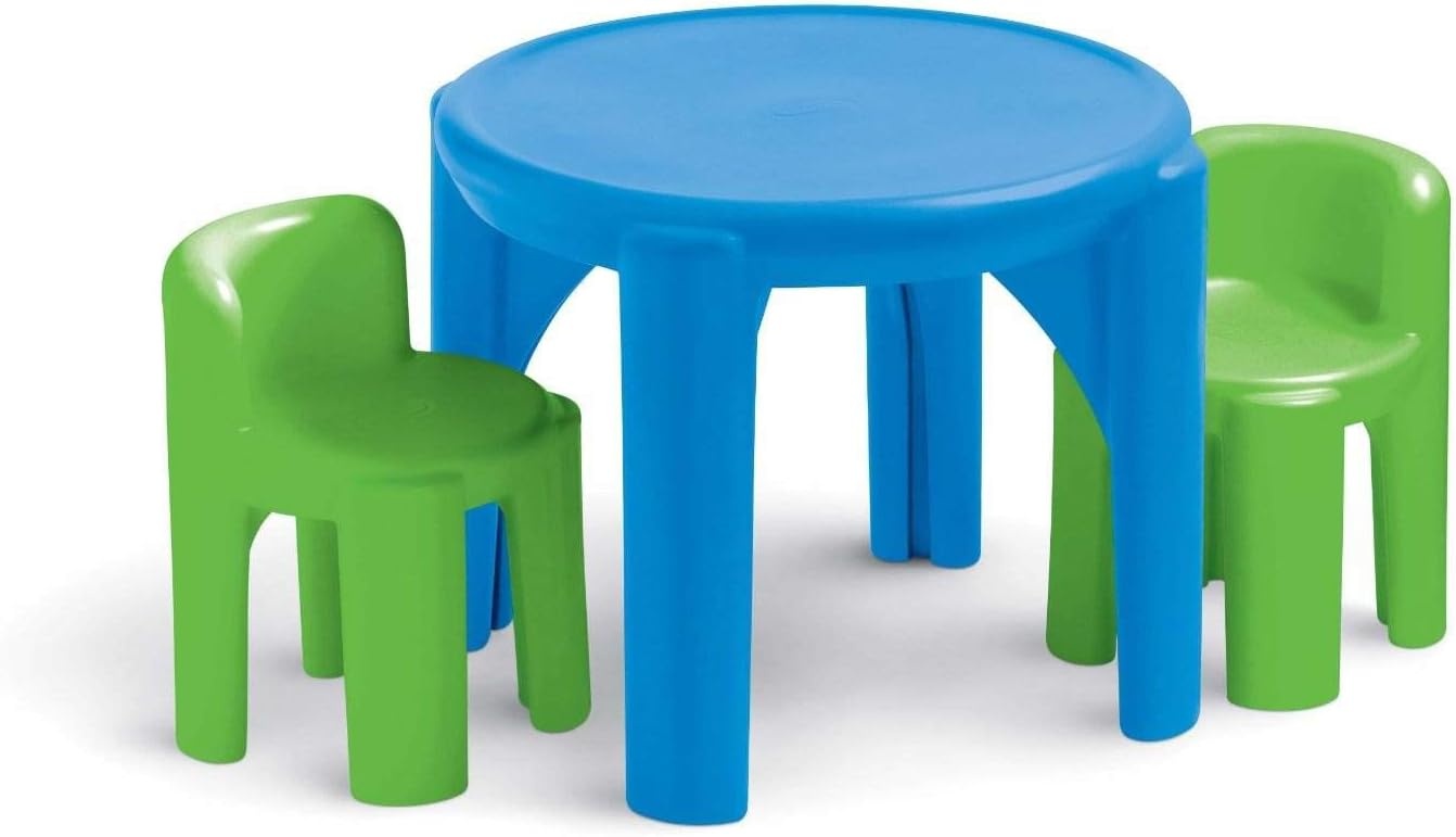 Little Tikes Bright ‘n Bold Table & Chairs, Green/Blue, 24 x 24 x 18