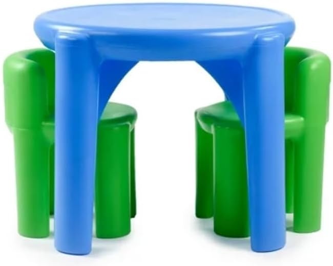 Little Tikes Bright ‘n Bold Table & Chairs, Green/Blue, 24 x 24 x 18