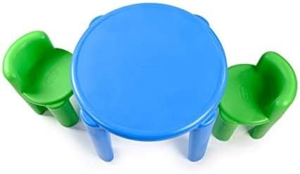 Little Tikes Bright ‘n Bold Table & Chairs, Green/Blue, 24 x 24 x 18