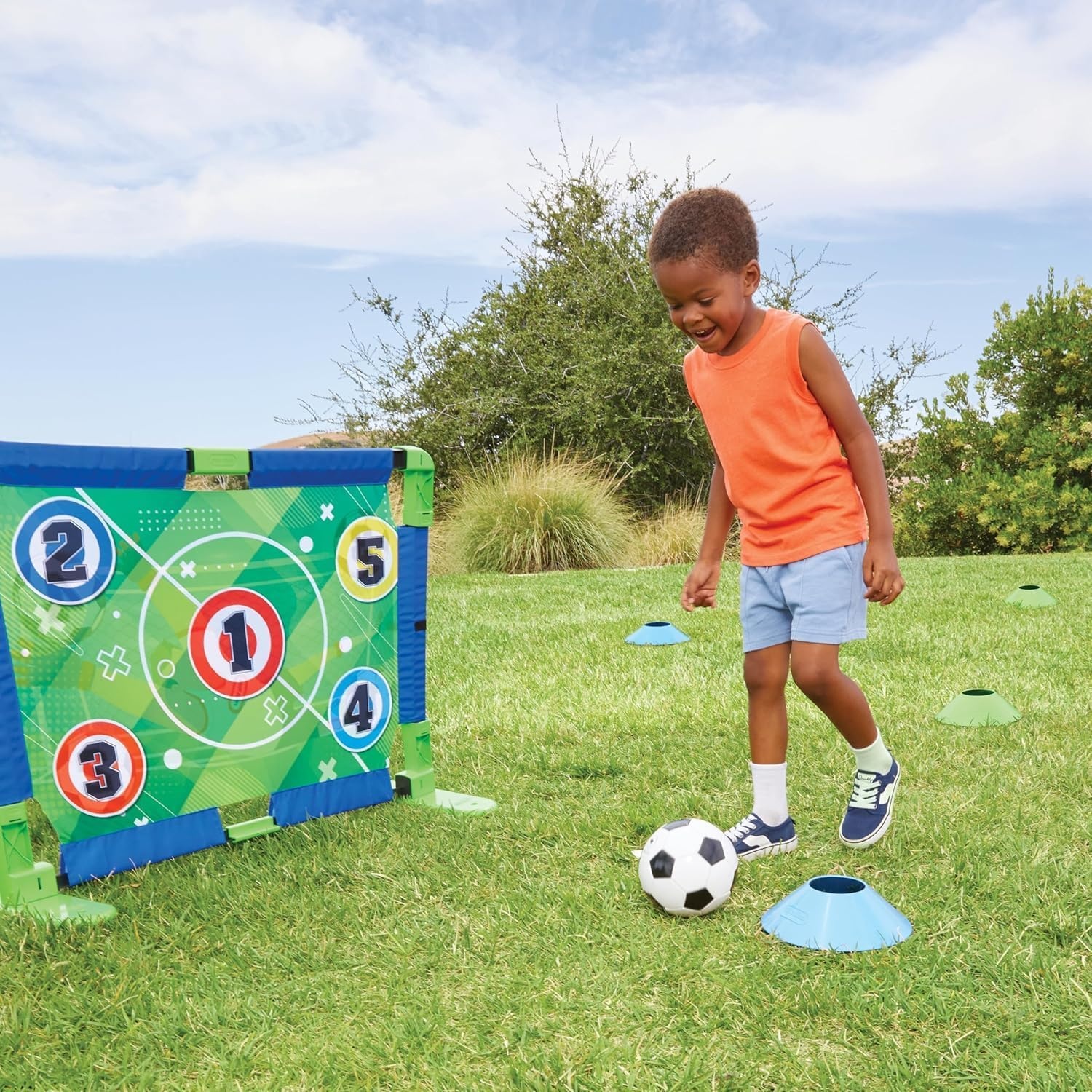 Little Tikes TotSports Soccer Trainer with 9 Accessories, Active Play Sports Toys, for Boys and Girls Ages 3+ Years