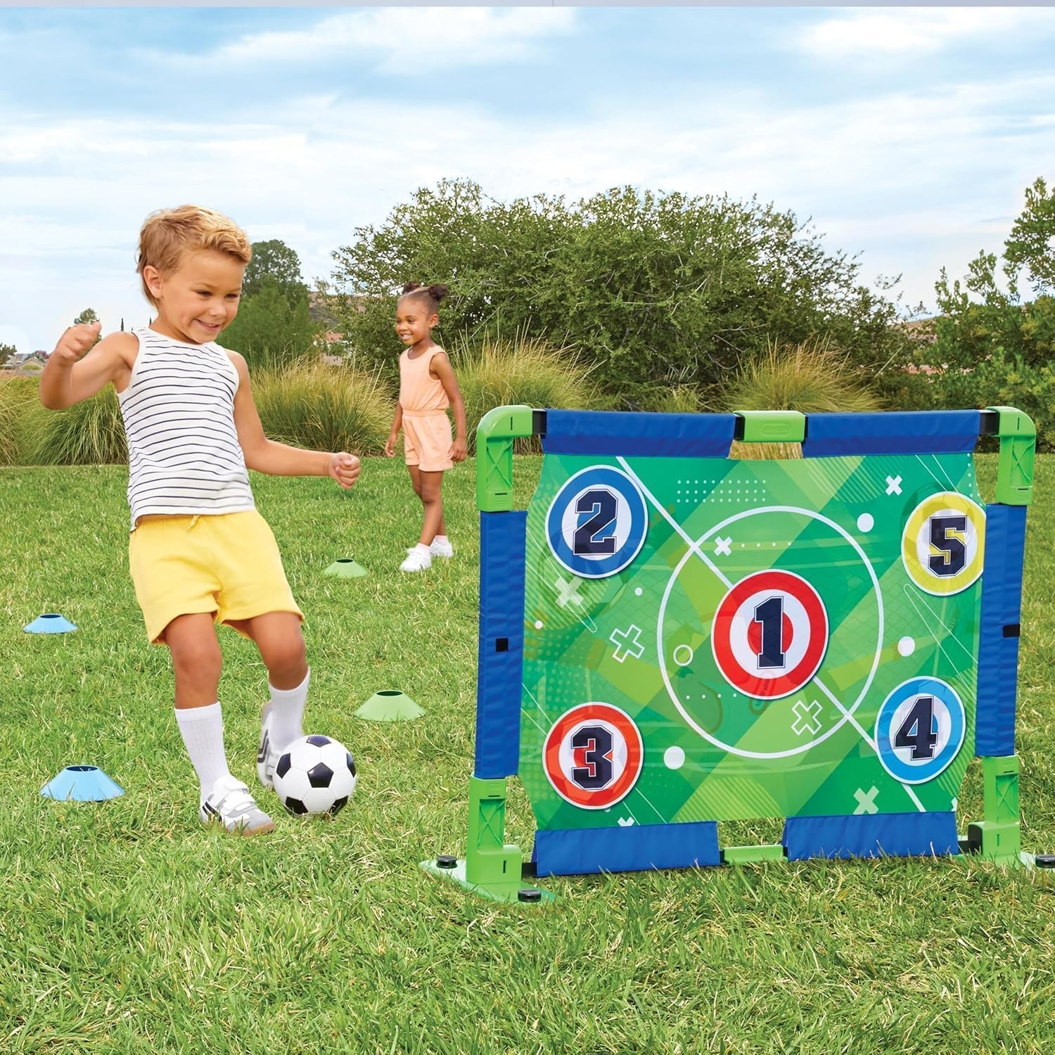Little Tikes TotSports Soccer Trainer with 9 Accessories, Active Play Sports Toys, for Boys and Girls Ages 3+ Years