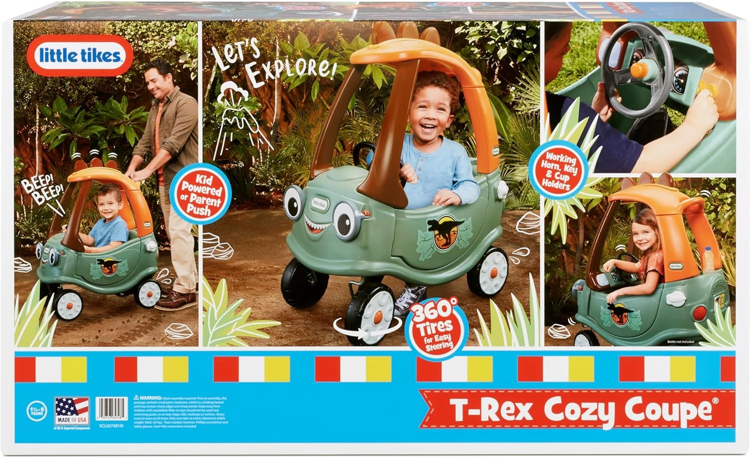 Little Tikes T-Rex Cozy Coupe – (Amazon Exclusive)(Multicolor)