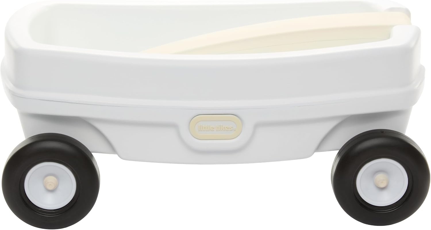 Little Tikes Cloud Collection Lil’ Wagon – White, Classic Kids Pull Wagon, Durable Plastic Toy, Indoor/Outdoor Play, Easy-Pull Handle, Boys and Girls Ages 18 Months+