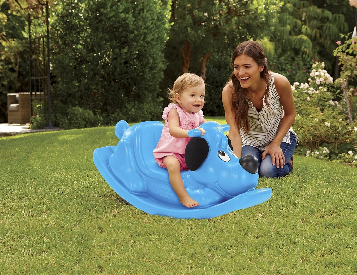 Little Tikes Rockin’ Puppy- Blue, Small