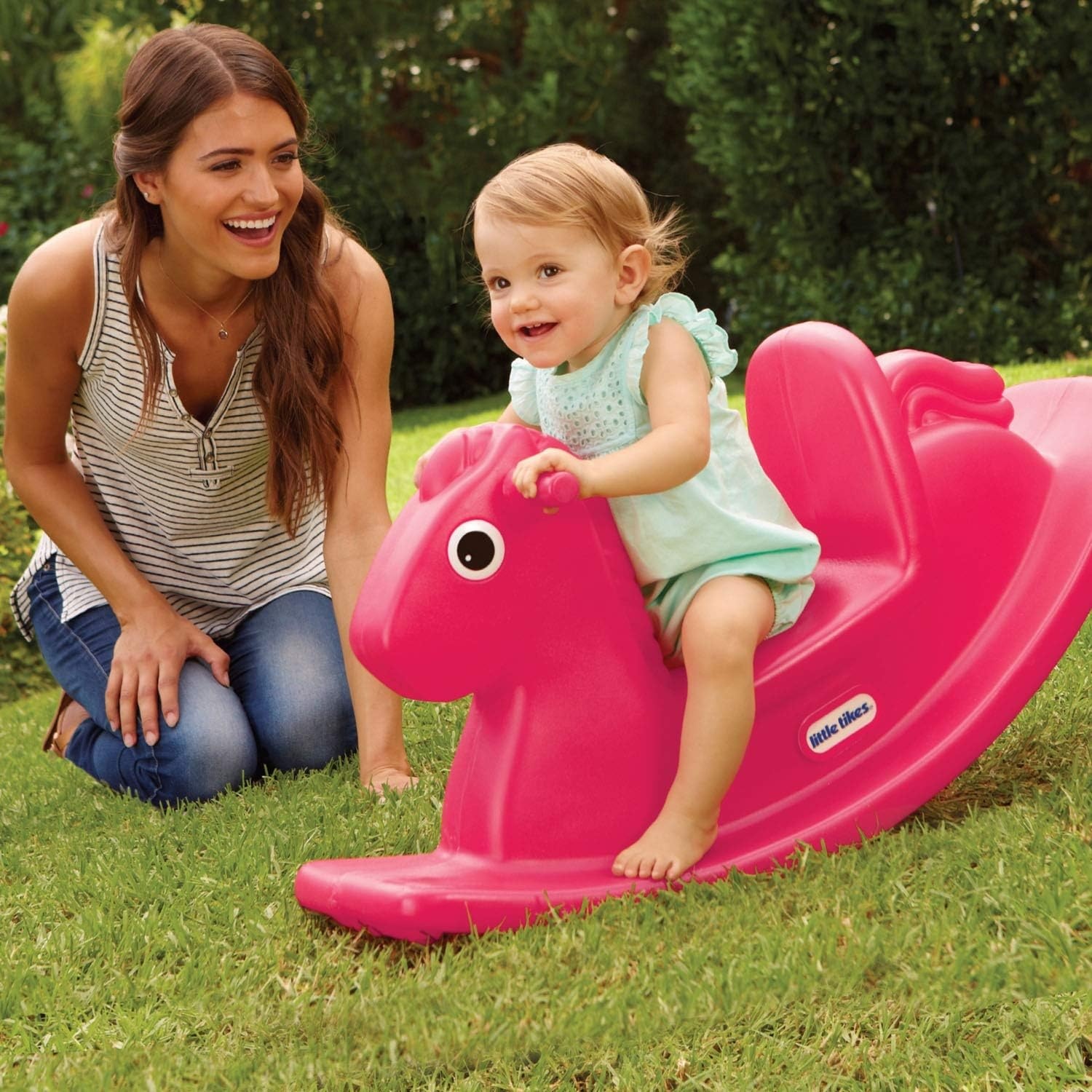 Little Tikes Rocking Horse Blue, 33.00 L x 10.00 W x 17.50 H Inches(Magenta)