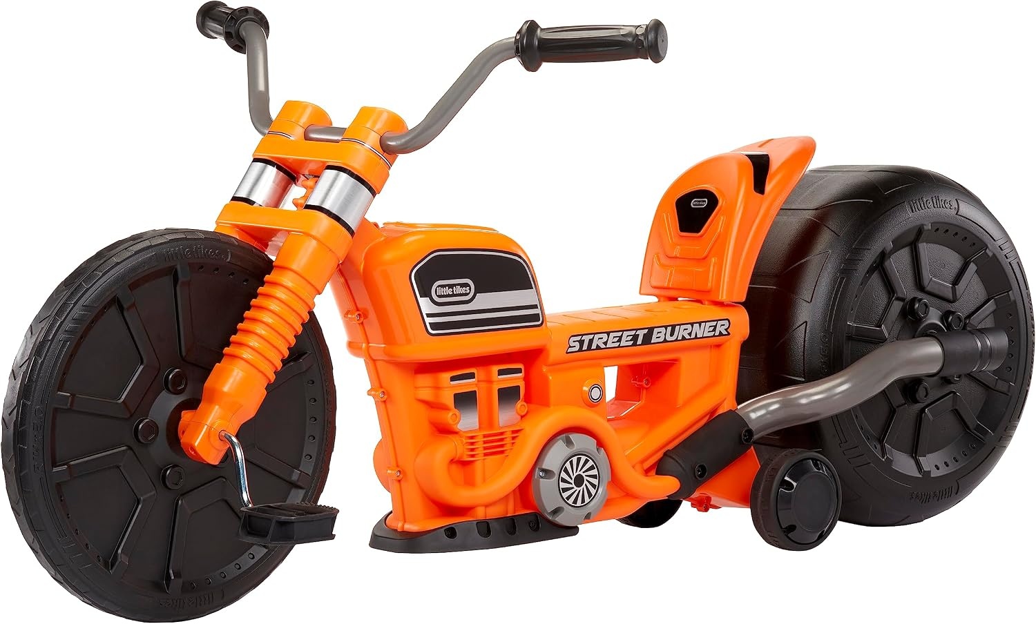 Little Tikes Street Burner Ride-On with Motorcycle Styling, Adjustable Seat, Durable Wheels, Removeable Training Wheels for Kids, Children, Toddlers, Girls, Boys, Ages 3+ Years