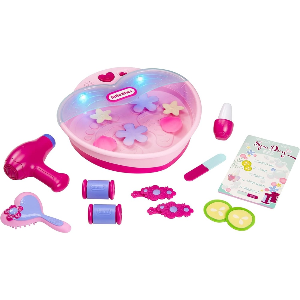 Little Tikes Play & Pamper Spa Set with 17 Accessories, Pretend Play Beauty Set, for Toddlers Kids Ages 2+ Years(Multicolor)