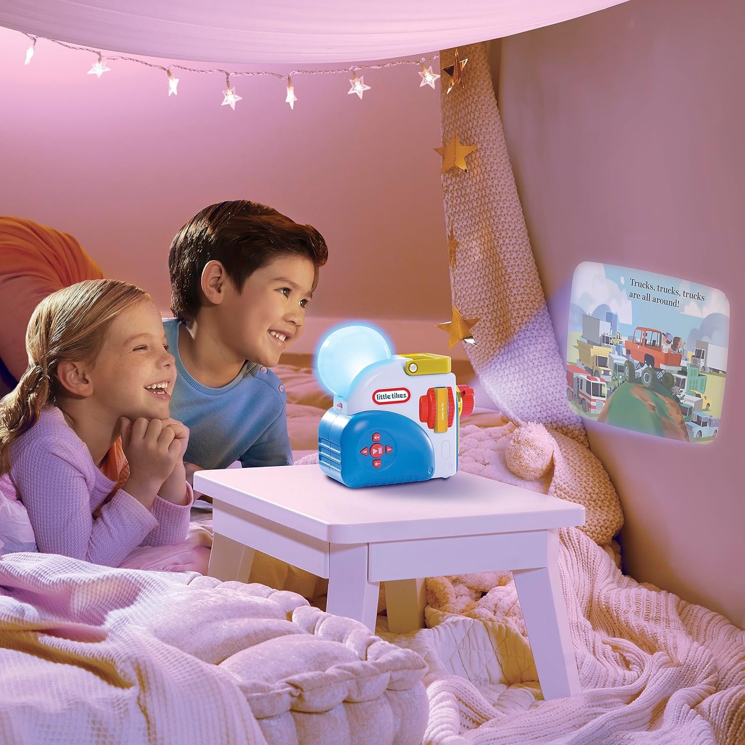 Little Tikes Story Dream Machine Go, Go, Vehicles Story Collection, Storytime, Books, Trucks, Random House, Audio Play Character, Gift and Toy for Toddlers and Kids Girls Boys Ages 3+ Years