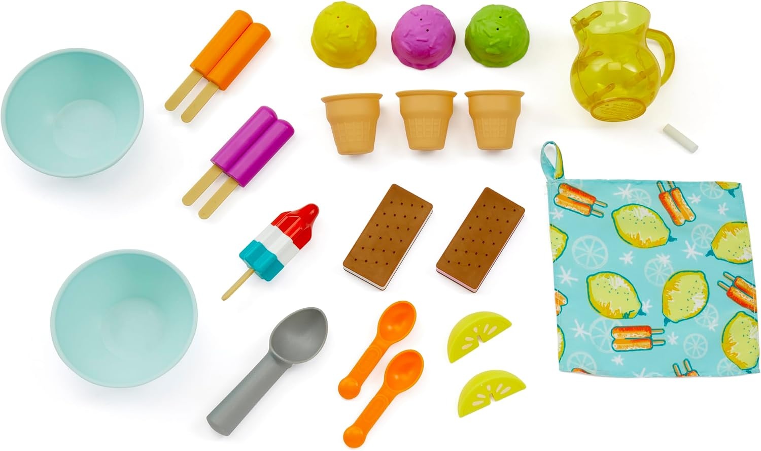 Little Tikes 2-in-1 Lemonade and Ice Cream Stand with 25 Accessories and Chalkboard For Kids Ages 2 plus(Stand)