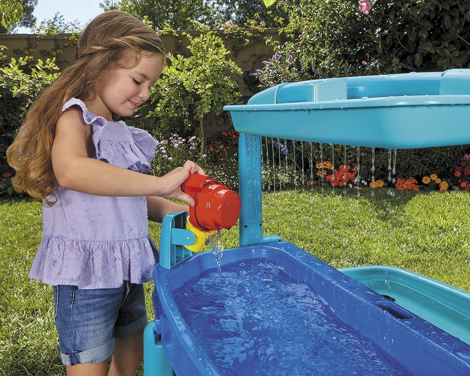 Little Tikes Easy Store Outdoor Folding Water Play Table with Accessories for Kids, Children, Boys & Girls 3+ Years, Mutlicolor, 660429C3