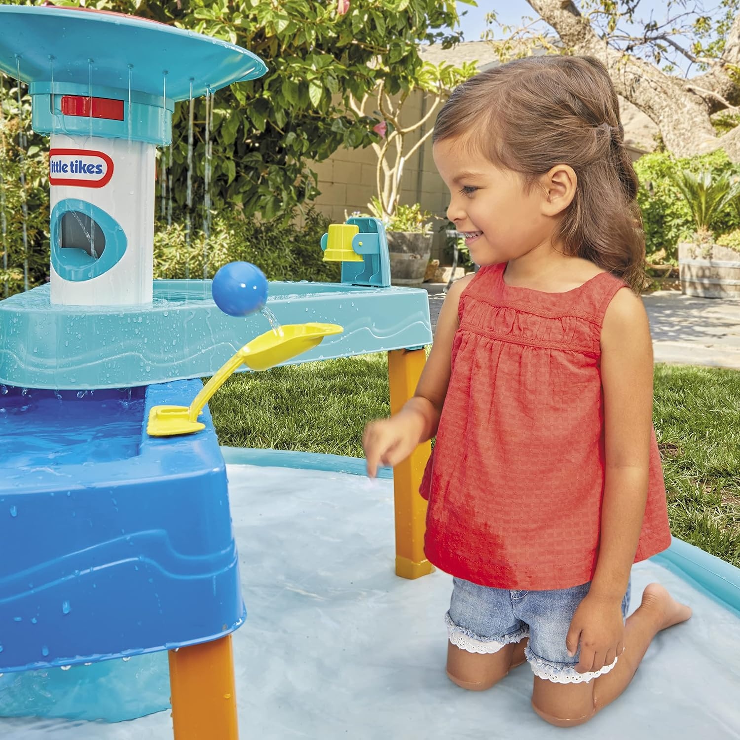 Little Tikes® 3-in-1 Splash ‘n Grow Outdoor Water Play Table with Accessories and Splash Pad for Kids, Children, Boys & Girls 3+ Years