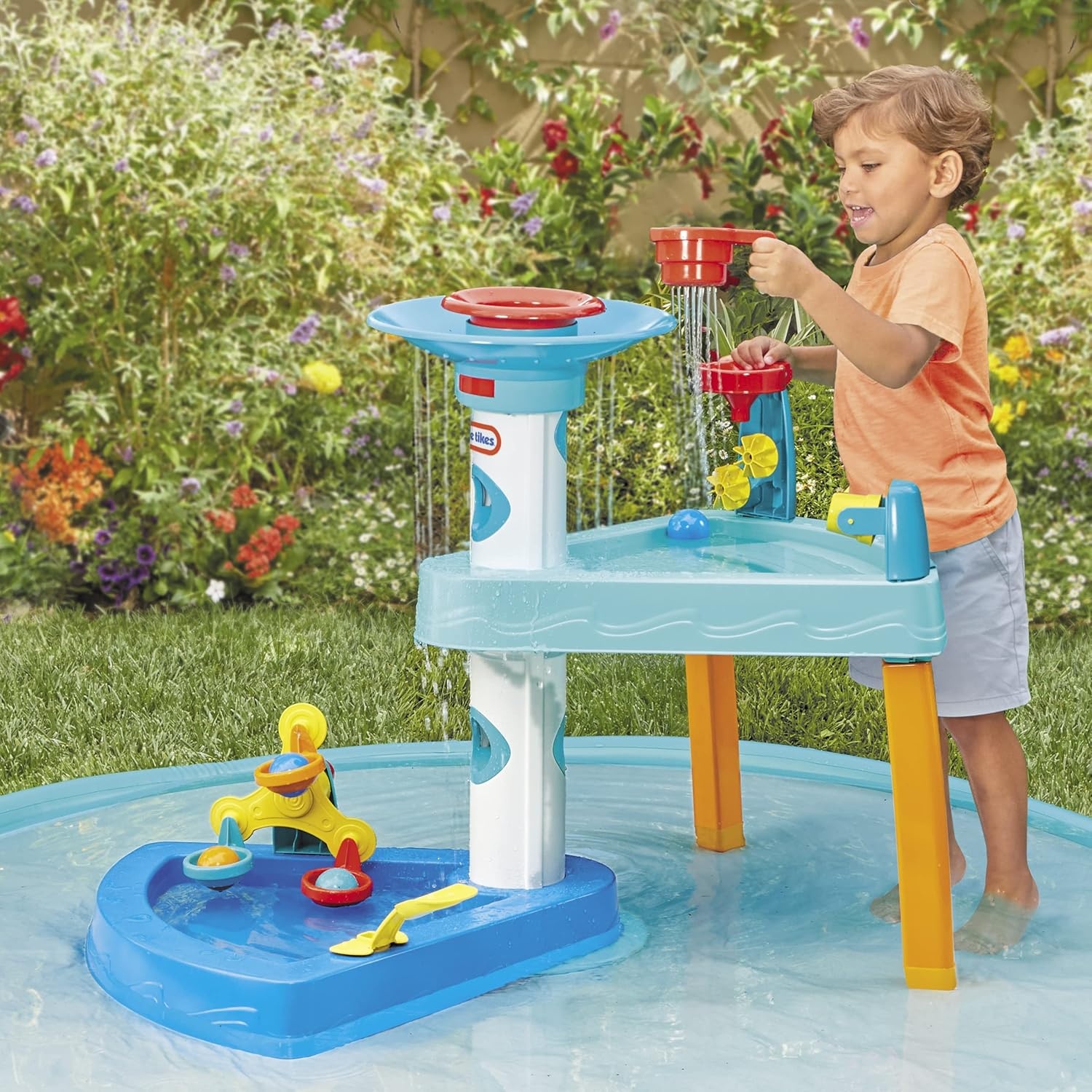 Little Tikes® 3-in-1 Splash ‘n Grow Outdoor Water Play Table with Accessories and Splash Pad for Kids, Children, Boys & Girls 3+ Years