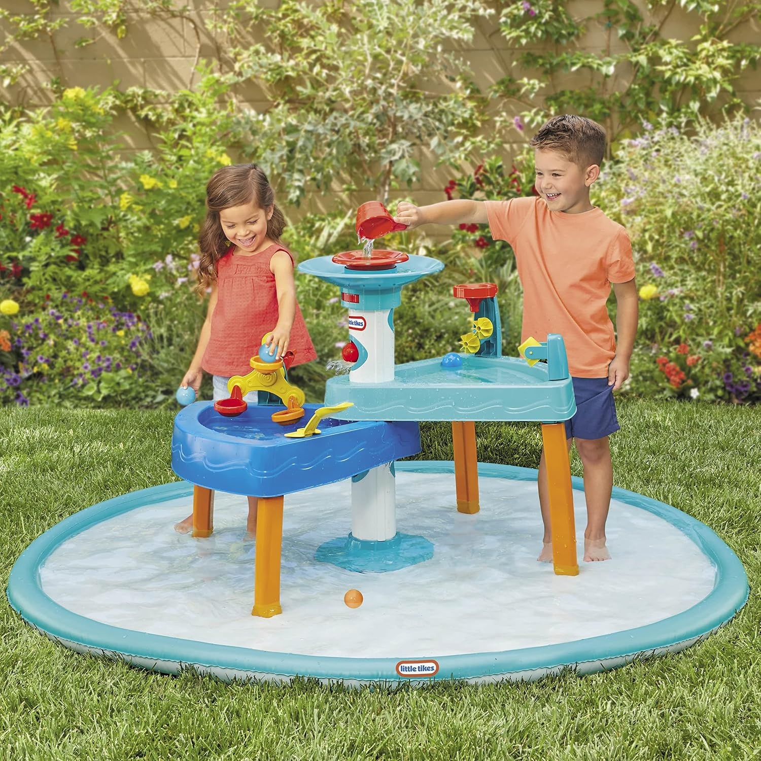 Little Tikes® 3-in-1 Splash ‘n Grow Outdoor Water Play Table with Accessories and Splash Pad for Kids, Children, Boys & Girls 3+ Years