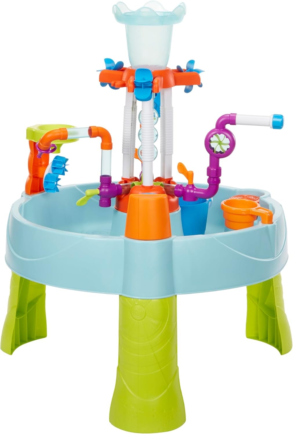 Little Tikes Flowin’ Fun Water Table – Kids’ Outdoor Water Playset with Interchangeable Pipes, Faucets, Tower & Accessories – Encourages Creativity & Sensory Exploration – Ideal for Ages 2 to 5 Years