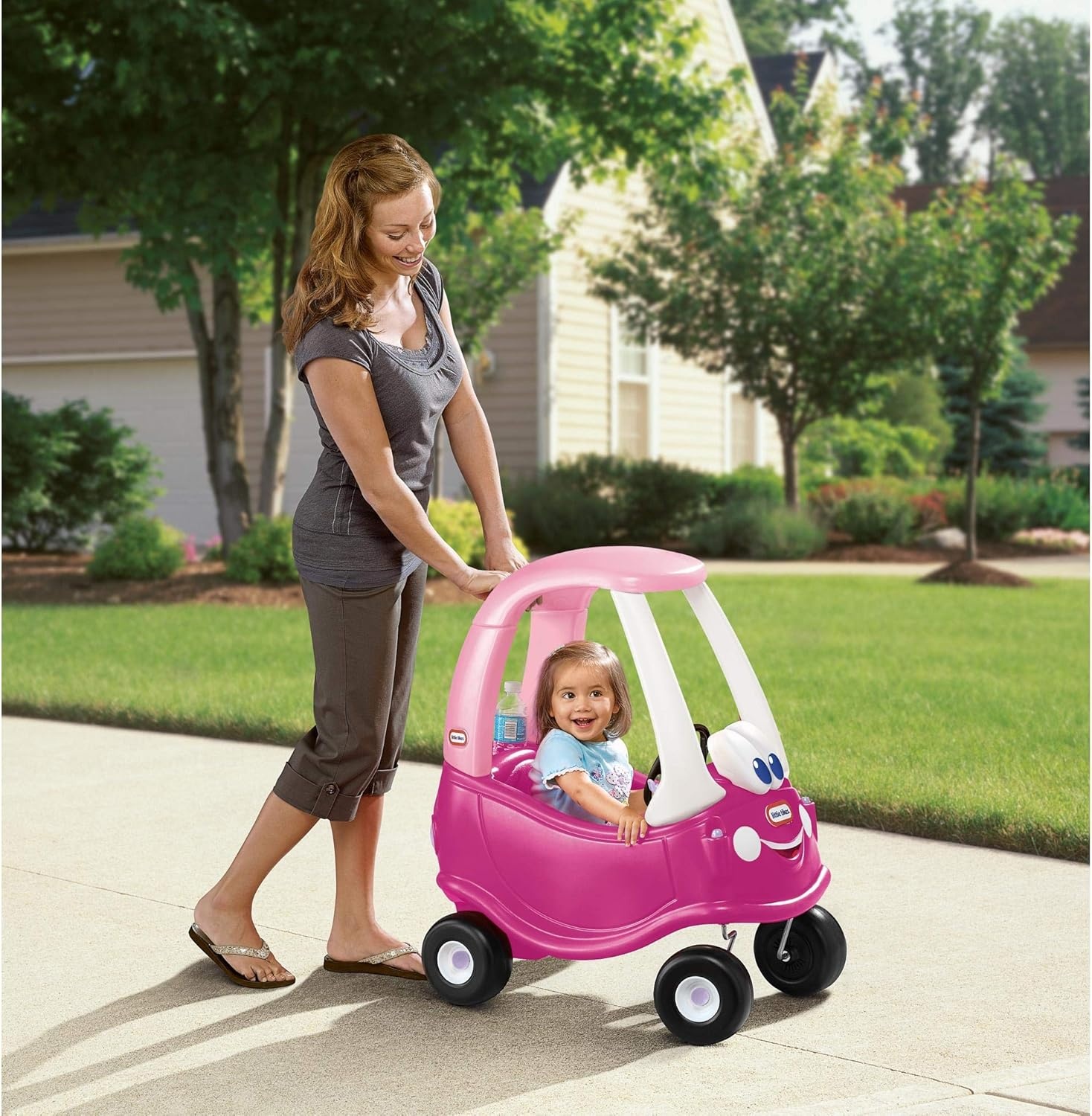 Little Tikes Princess Cozy Coupe Ride-On Toy – Toddler Car Push and Buggy Includes Working Doors, Steering Wheel, Horn, Gas Cap, Ignition Switch – For Boys and Girls Active Play , Magenta